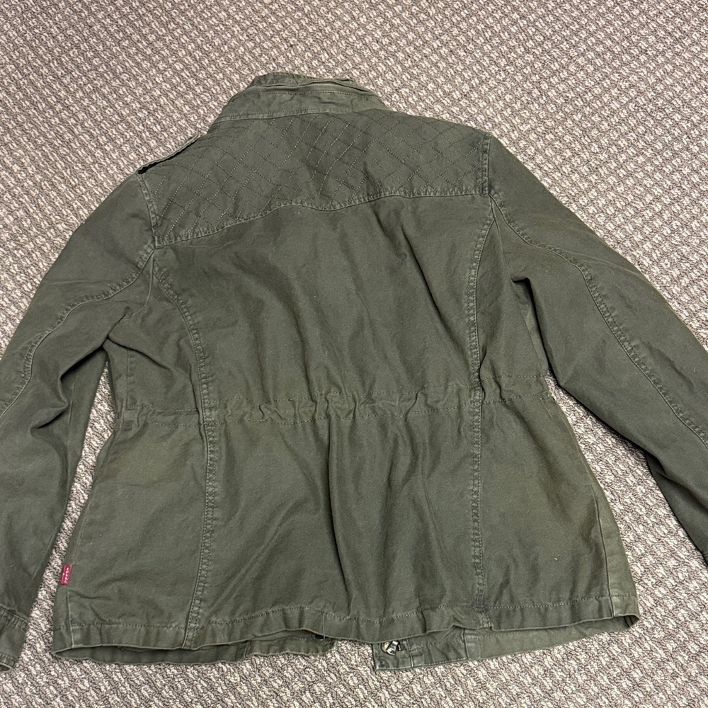 Levi's Army Green Utility Jacket - sz 6 - Picture 5 of 7